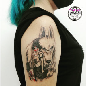 Tatuaje Princesa Mononoke