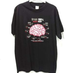 Camiseta Negra Brain 100%