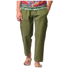 Pantalón Hippie Liso Verde
